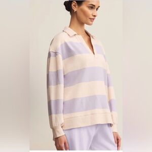 Z SUPPLY RUGBY HENLEY LAVENDER ICE Size Small